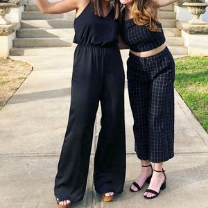 Long, black jumpsuit, size medium